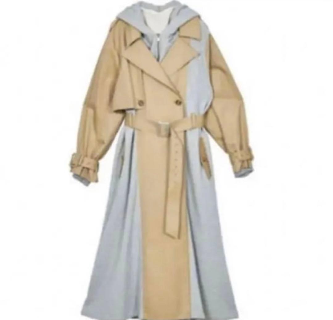 美品　AMERI スウェットドッキングトレンチコート Mサイズ