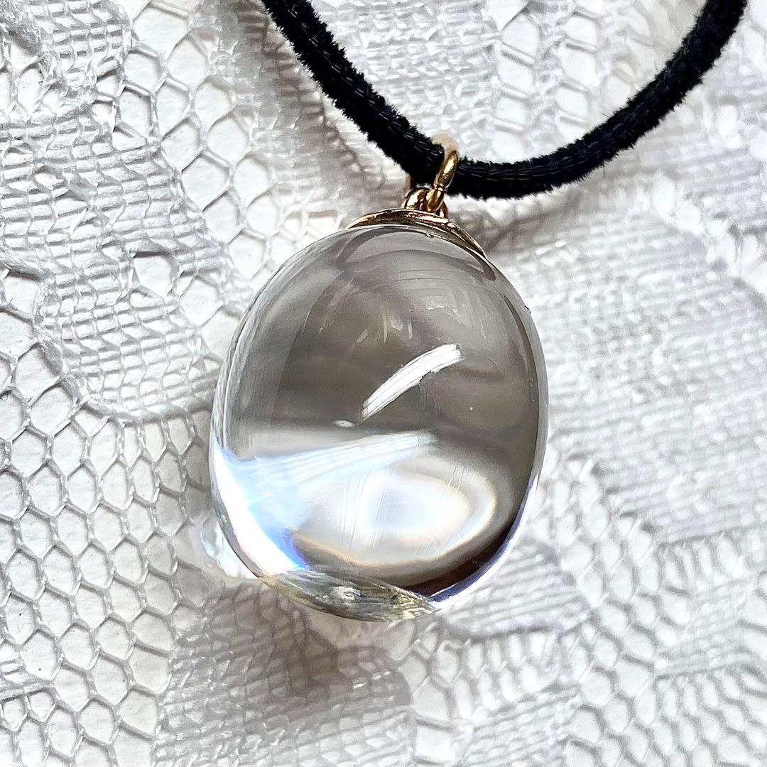 箱付　バカラ　タンタシオン　ネックレス　ペンダント　750 K18 クリア　美品