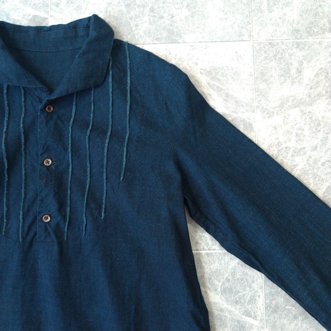 020 カズ様 パラスパレス コットン インディゴ シャツ ワンピース