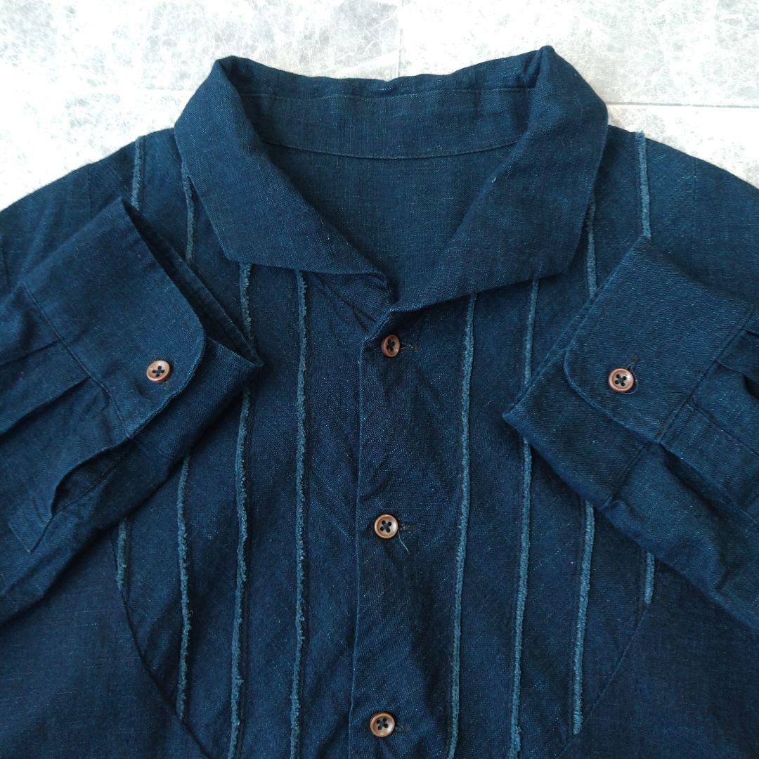 020 カズ様 パラスパレス コットン インディゴ シャツ ワンピース
