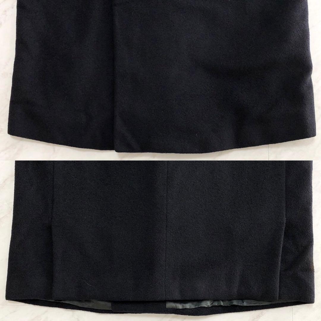 希少✨ヴェルサーチ キャメル100% ダブルチェスターコート ダークネイビー