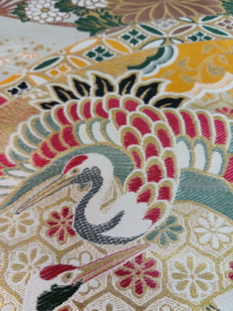 ［丸帯］新品未使用品　経年劣化でのシミが有り O-440