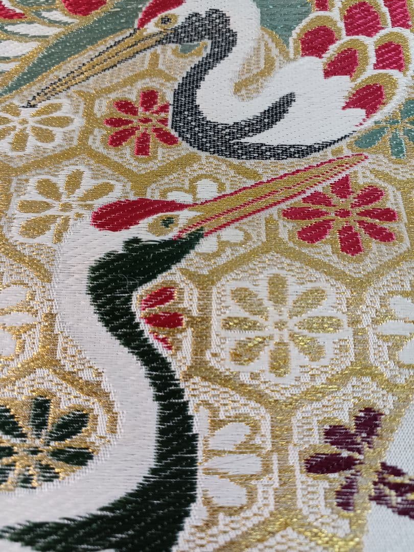 ［丸帯］新品未使用品　経年劣化でのシミが有り O-440