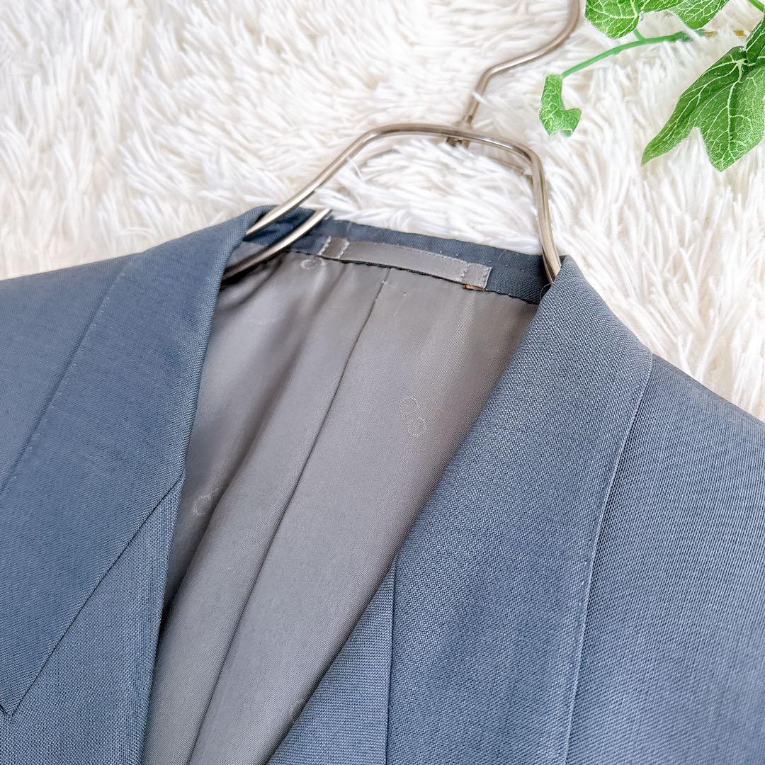 オールド　ディオール セットアップ　スーツ　ダブルボタン　モヘア　グレー