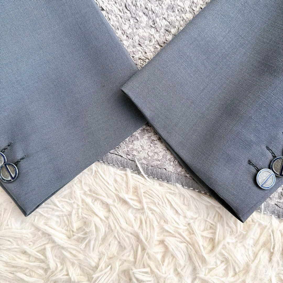 オールド　ディオール セットアップ　スーツ　ダブルボタン　モヘア　グレー