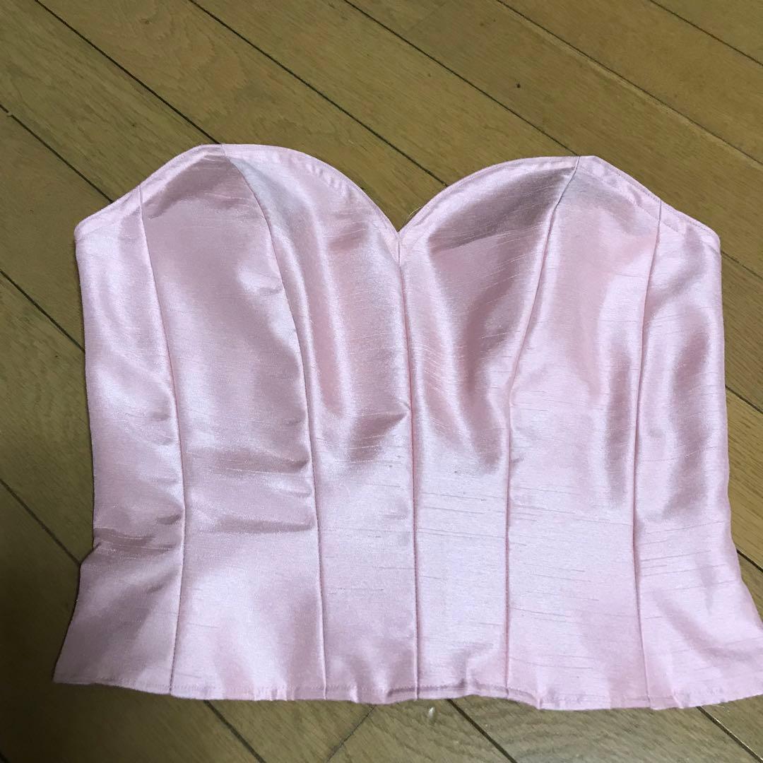 ハンドメイドバレエ衣装の身頃のみ　ピンク　XS〜S相当