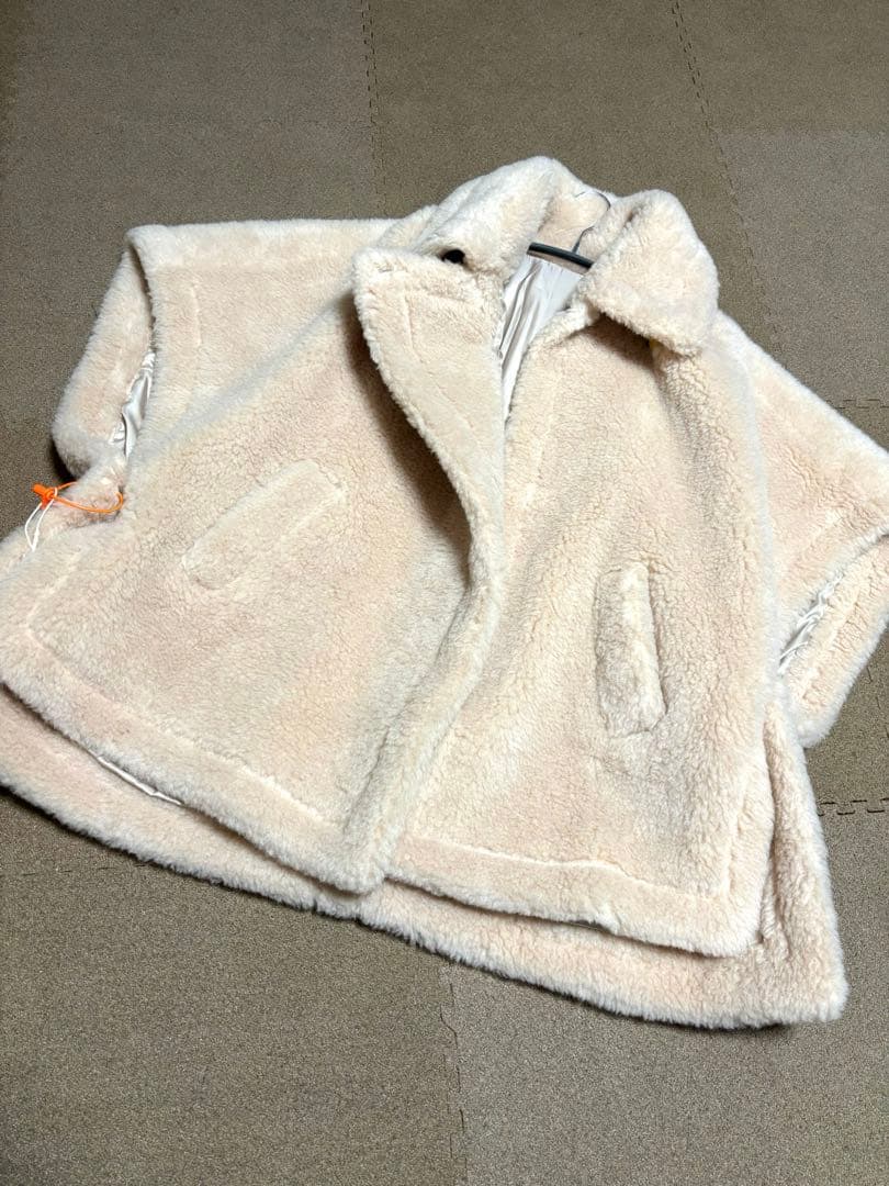 マックスマーラー風 テディベア ポンチョ 新品タグ付き アルパカ ウール シルク