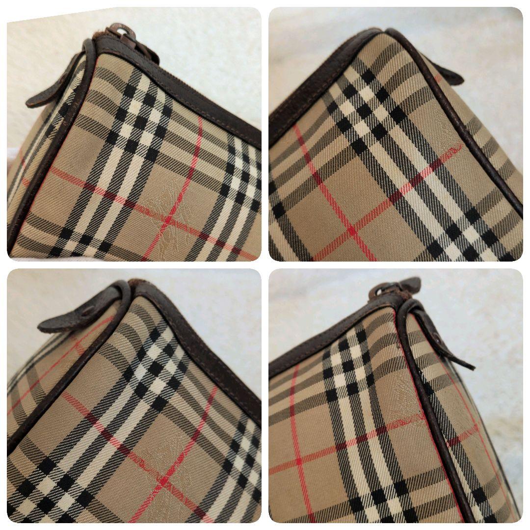 良品　バーバリー　ノバチェック柄 クラッチバッグ ホース　ヴィンテージ　セカンド