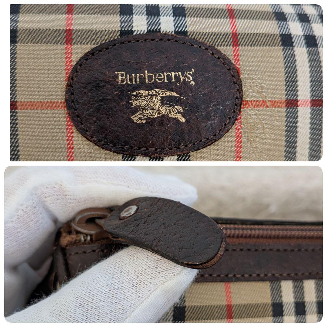 良品　バーバリー　ノバチェック柄 クラッチバッグ ホース　ヴィンテージ　セカンド