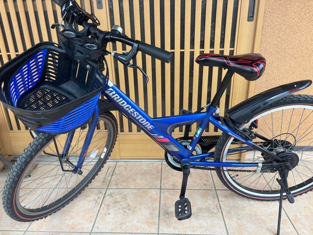 ブリヂストン 美品 24インチ 子供自転車 6段変速 カゴ付