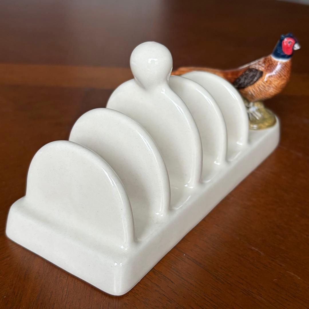 【レア美品】英国製　Quail Pottery★キジ★可愛いトーストラック