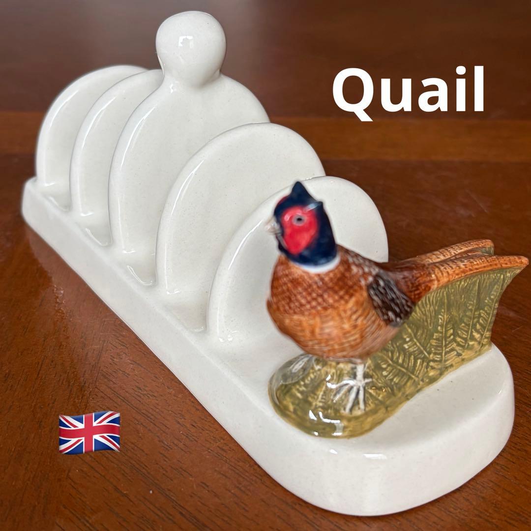 【レア美品】英国製　Quail Pottery★キジ★可愛いトーストラック