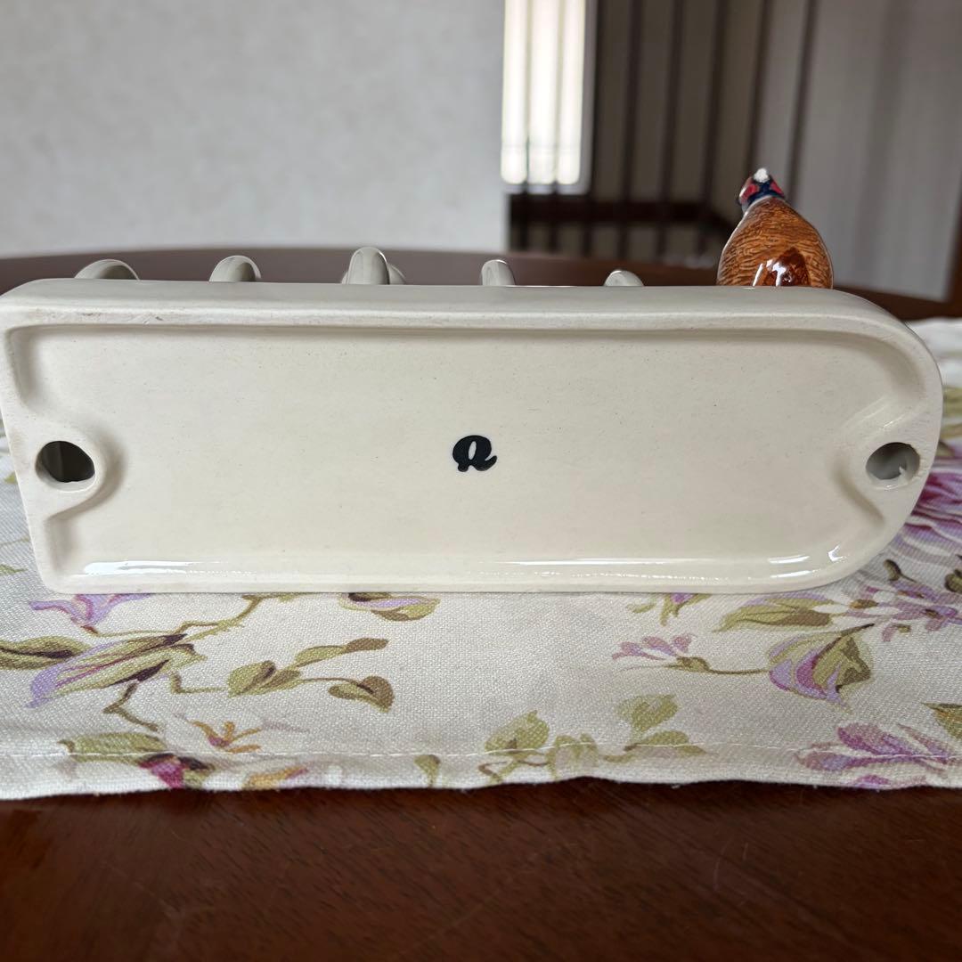 【レア美品】英国製　Quail Pottery★キジ★可愛いトーストラック