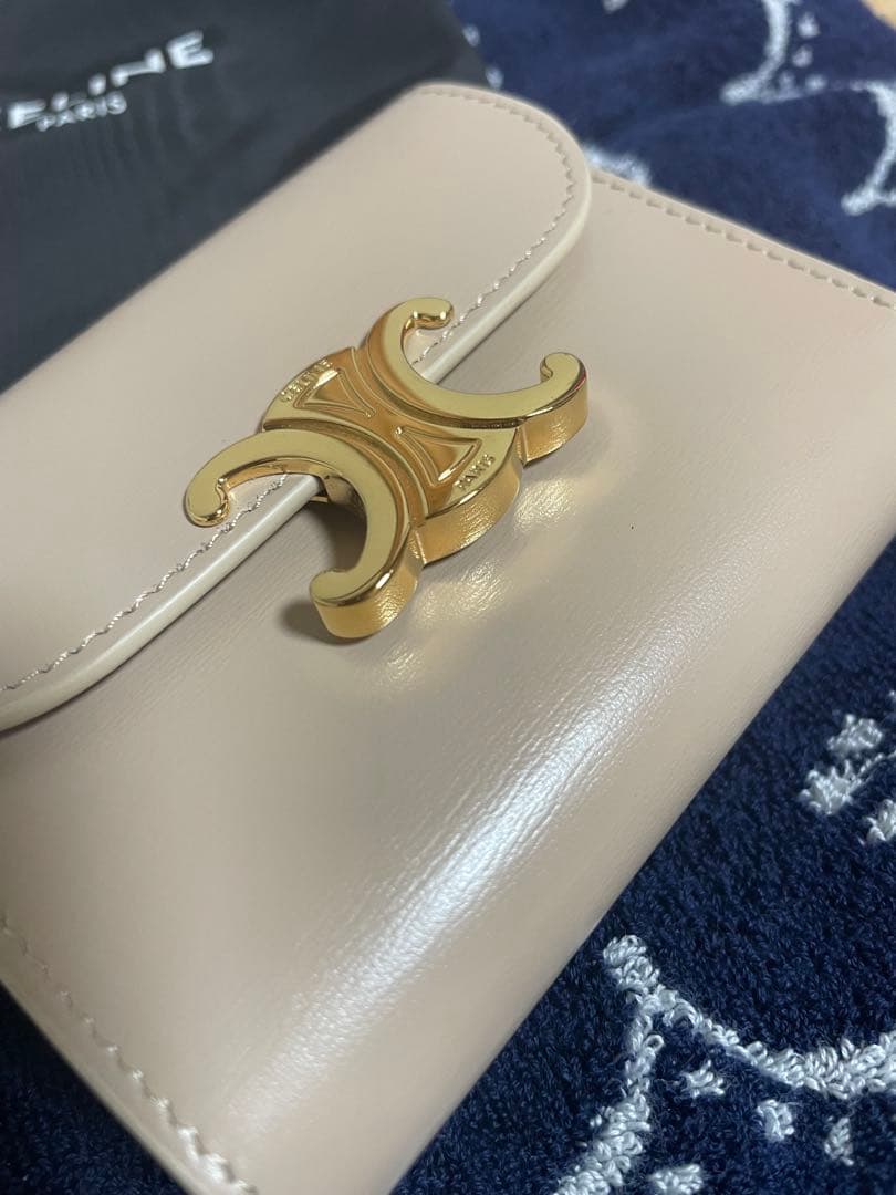 CELINE ベージュ 三つ折り財布