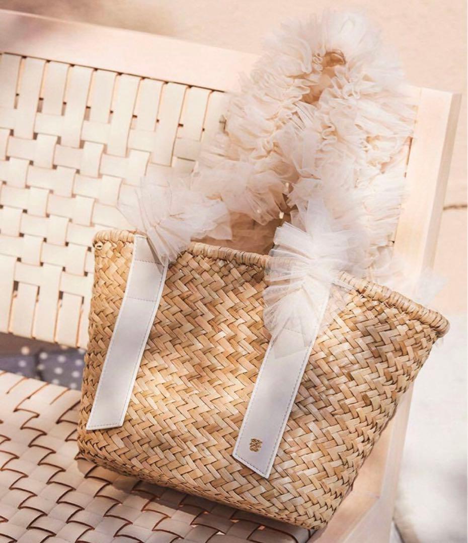 美品！ スナイデル　ブレードチュールバッグ　snidel カゴバッグ