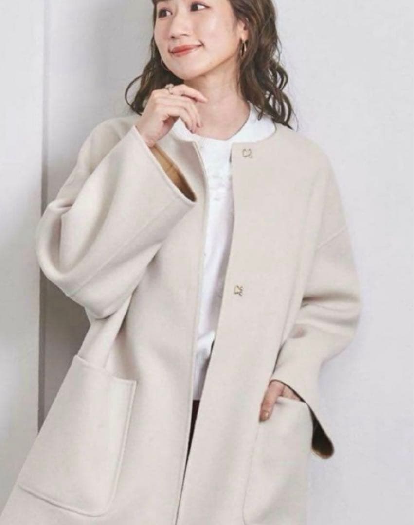 新品未使用　UNITED ARROWS 2024 バイカラーリバーミドルコート