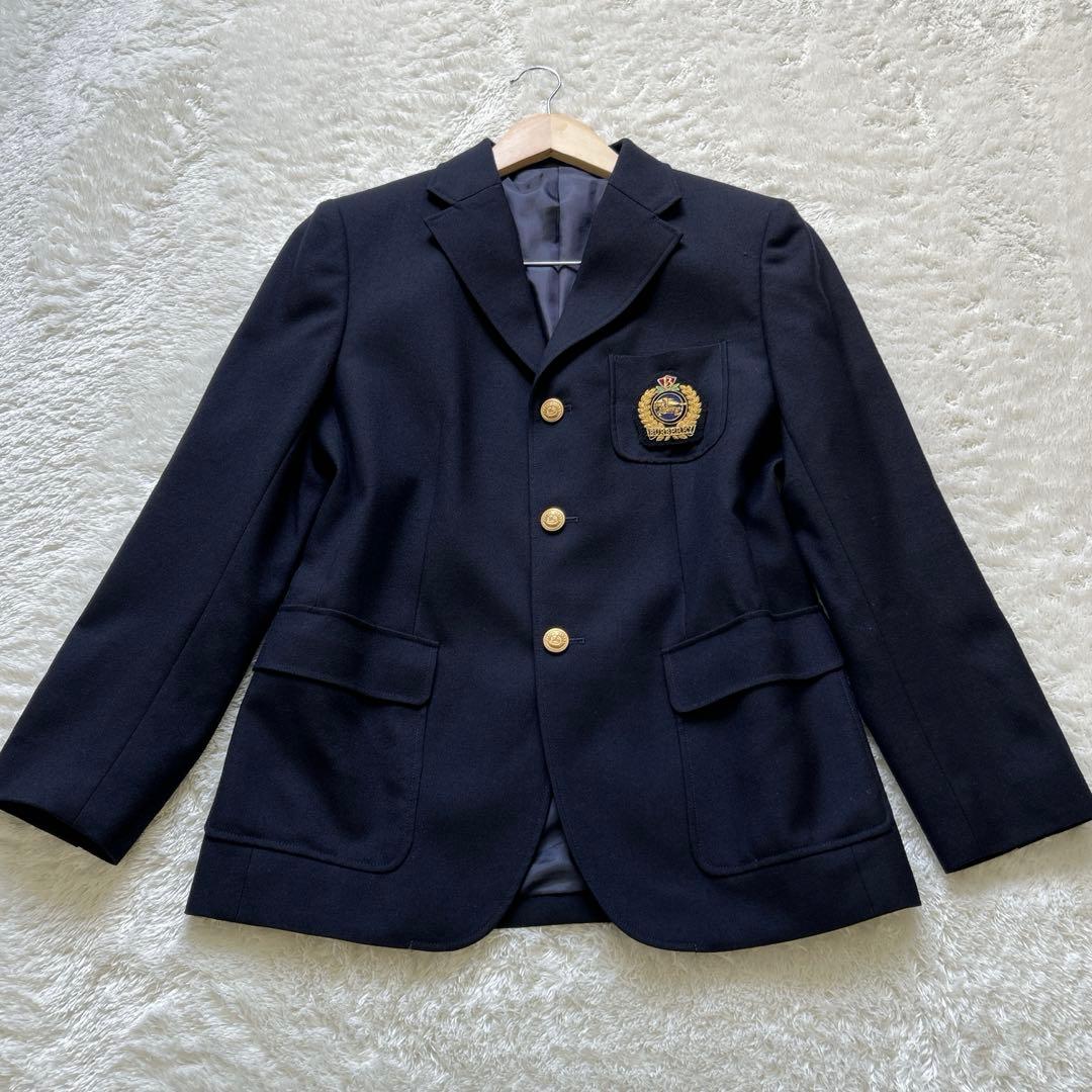 BURBERRY　LONDON　バーバリーロンドン　　エンブレム　紺ブレ　160