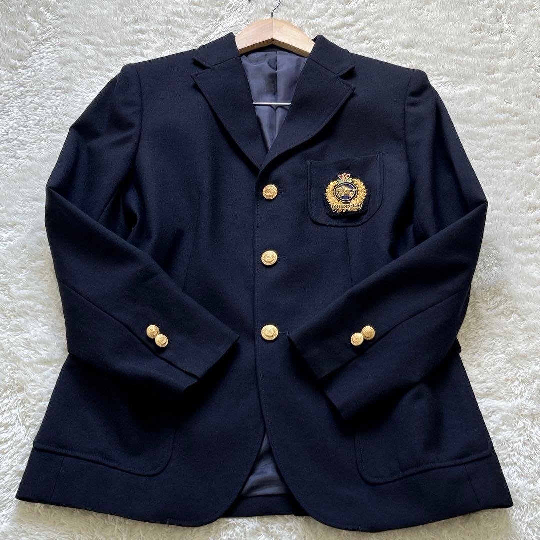 BURBERRY　LONDON　バーバリーロンドン　　エンブレム　紺ブレ　160