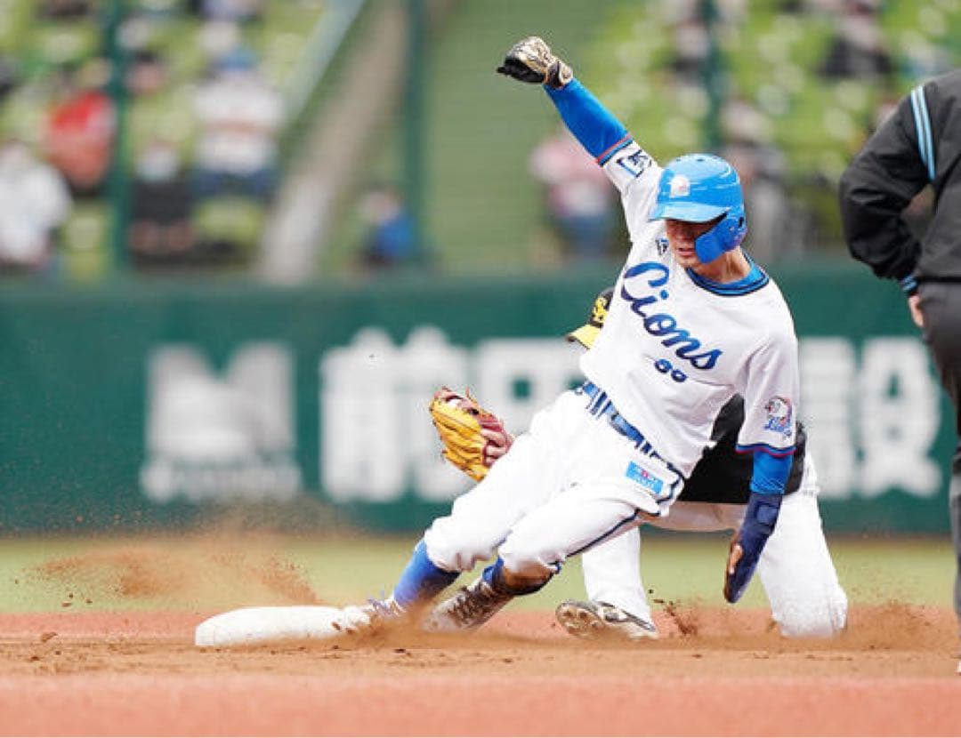 西武ライオンズ 若林楽人 #35　バット NPBマーク 支給品　実使用