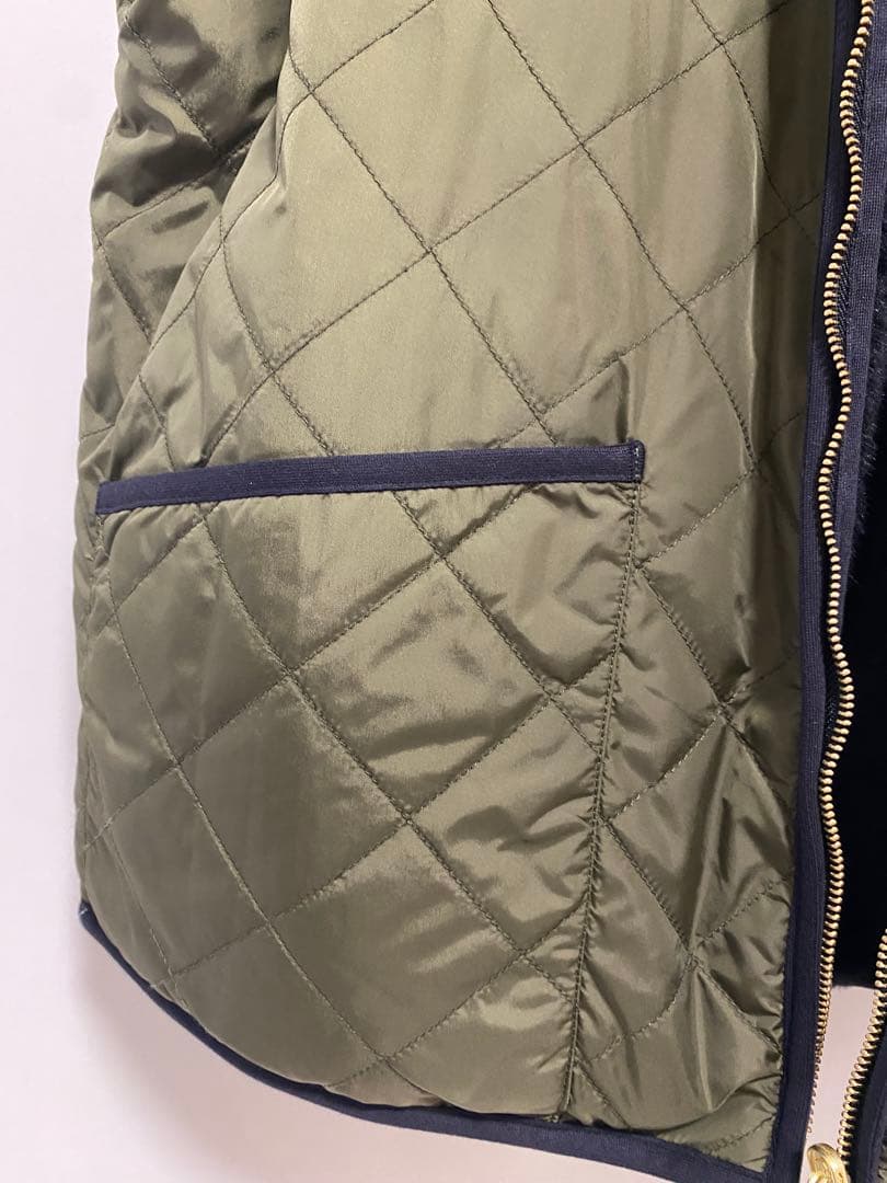 Barbour オリーブ キルティングベスト　グリーンレーベルリラクシング別注