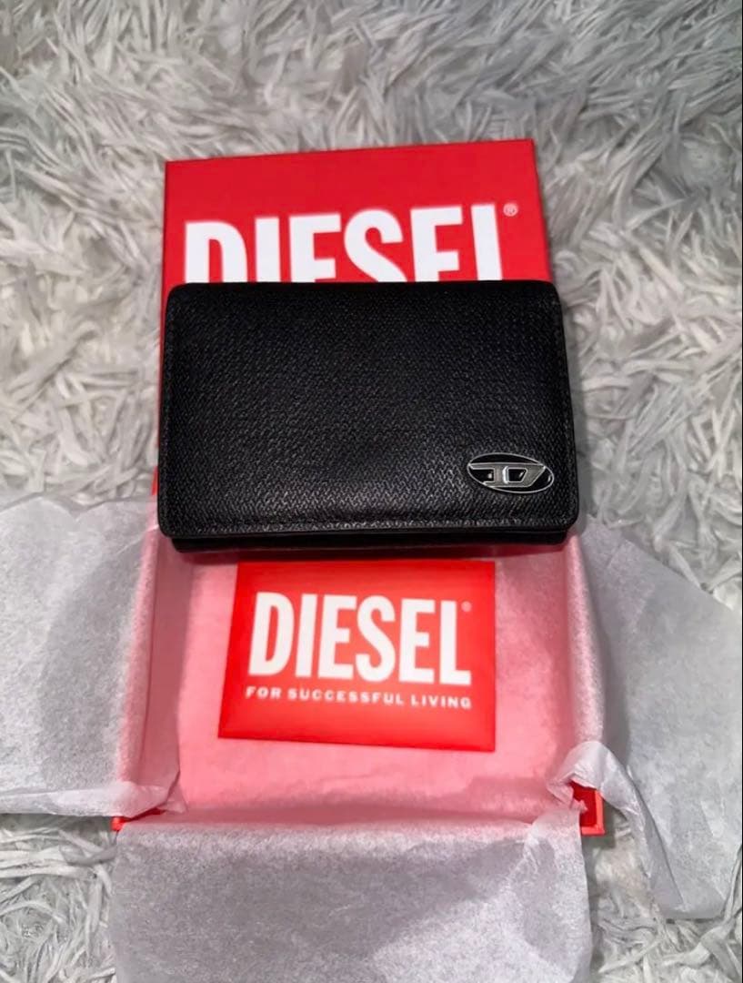 DIESEL ブラック 二つ折り財布　お値下