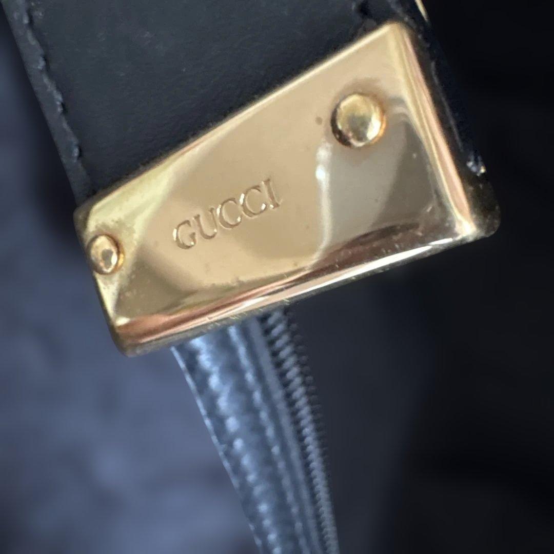 GUCCI ブラック ボストンバッグ