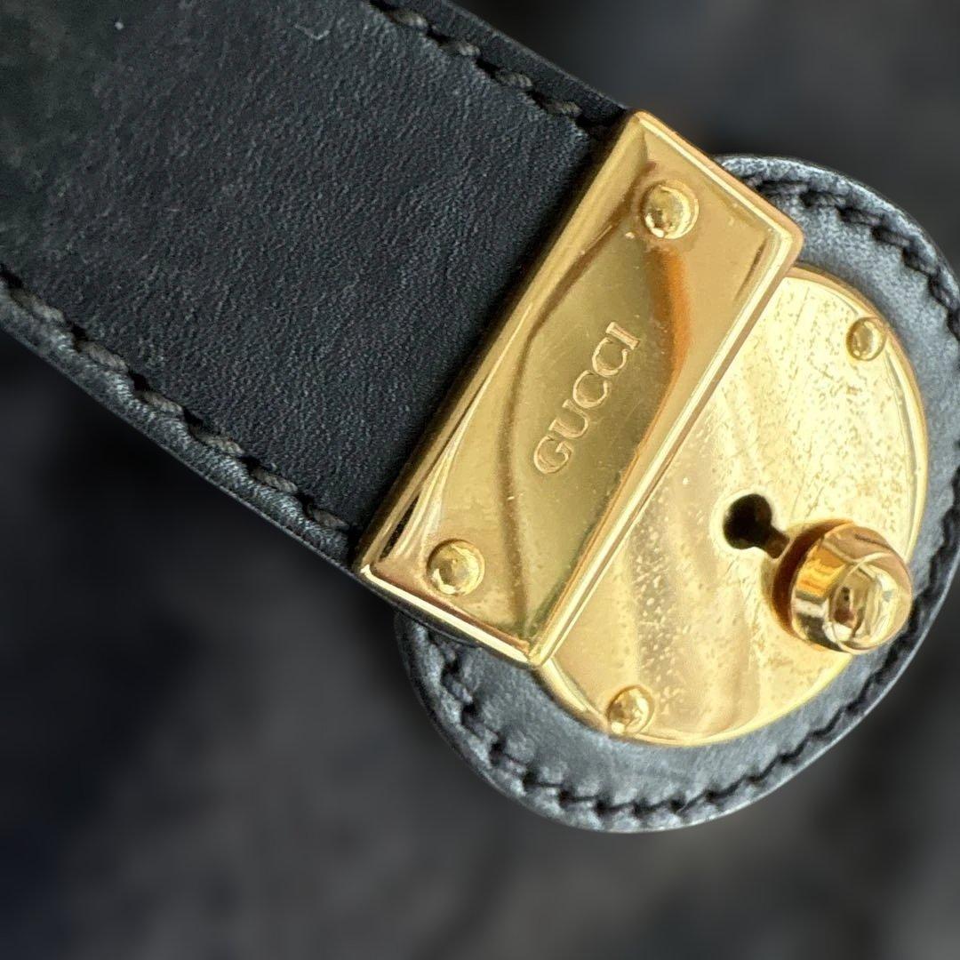 GUCCI ブラック ボストンバッグ