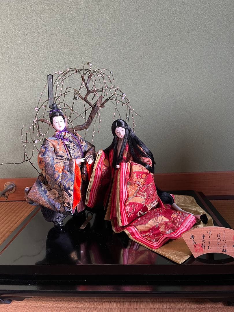 立ち雛　寿喜代作　ガラスケース入り