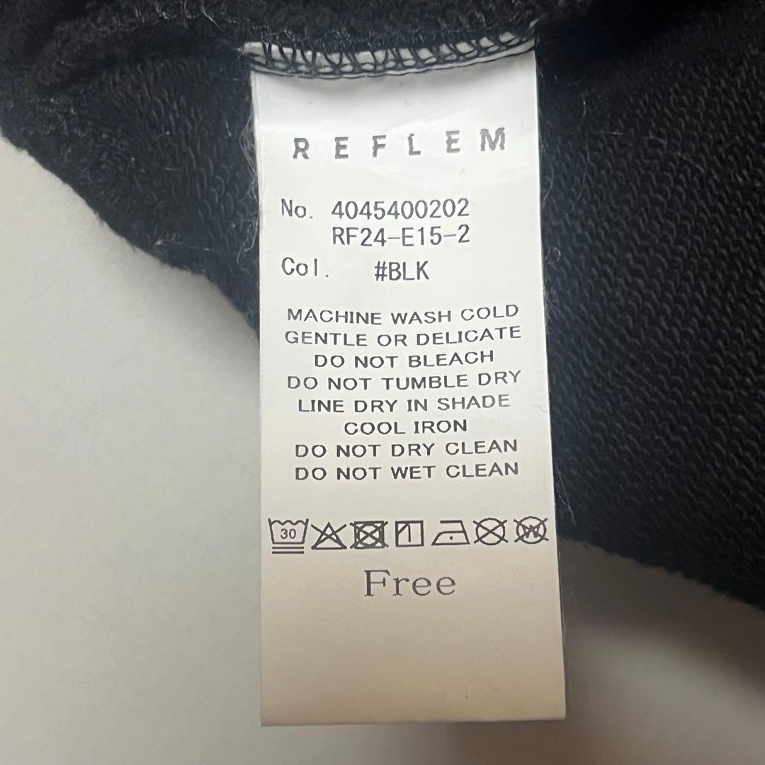 REFLEM レフレム 猫耳ZIPパーカー ジップパーカー 黒 刺繍