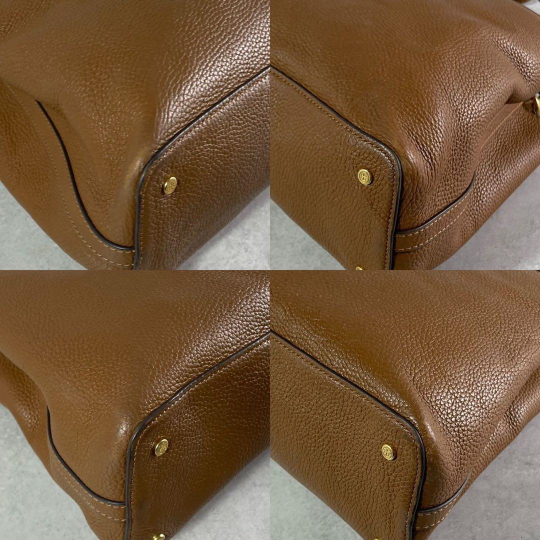 Tory Burch トリーバーチ　トートバッグ　ブリテン　ブラウン　レザー