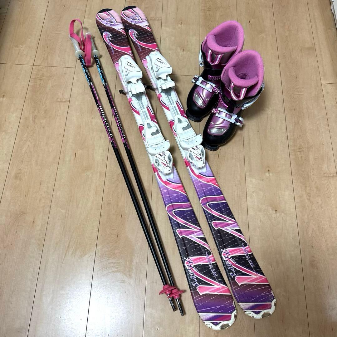 キッズ　スキー板　ブーツ　ストック　ジュニア　Hart 117cm