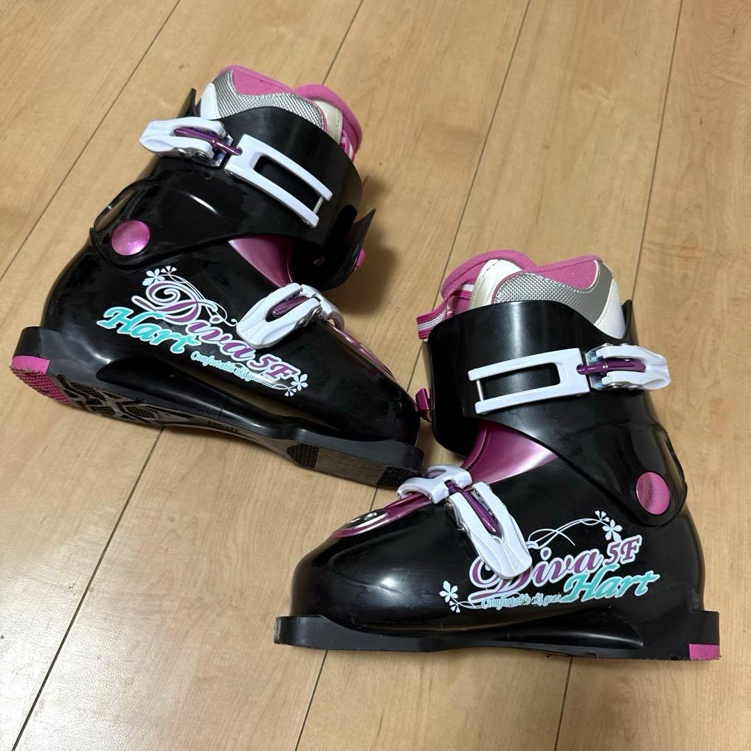 キッズ　スキー板　ブーツ　ストック　ジュニア　Hart 117cm