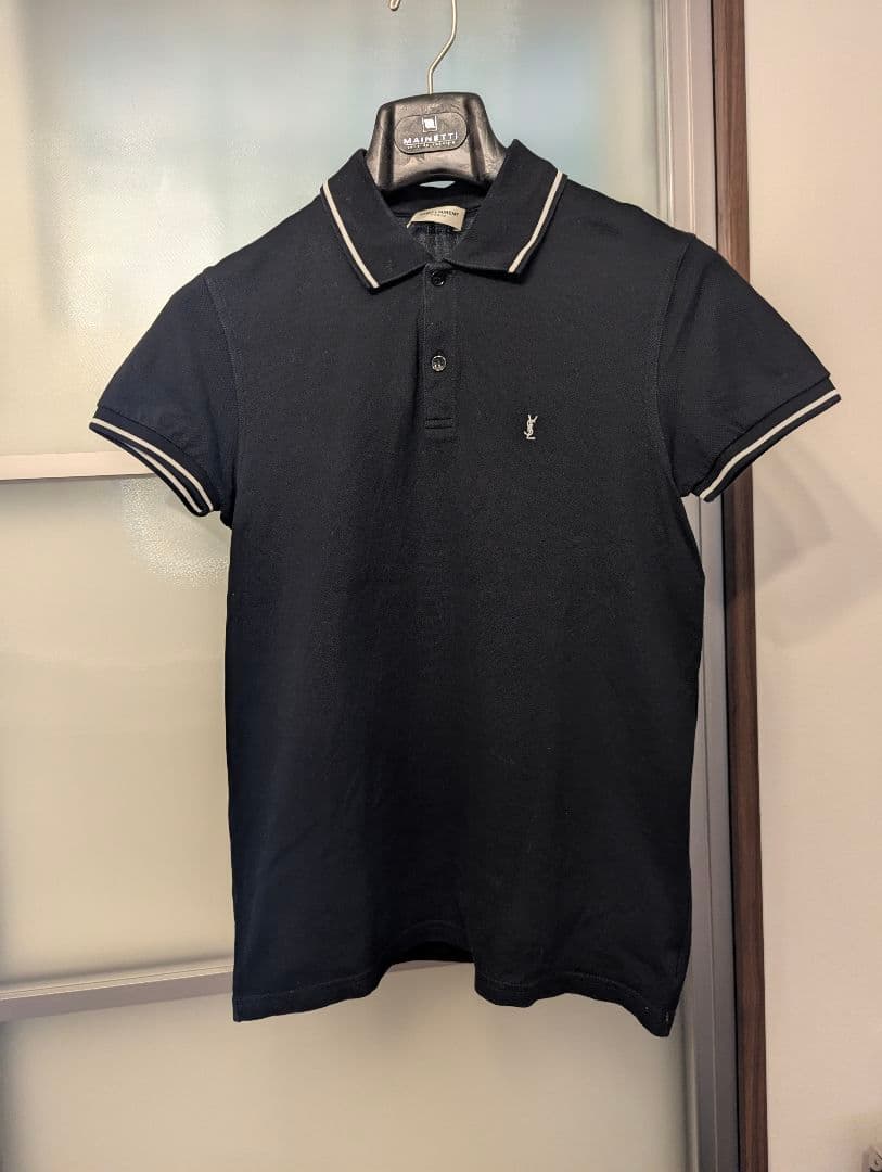 SAINT LAURENT カサンドラロゴ刺繍 半袖ポロシャツ