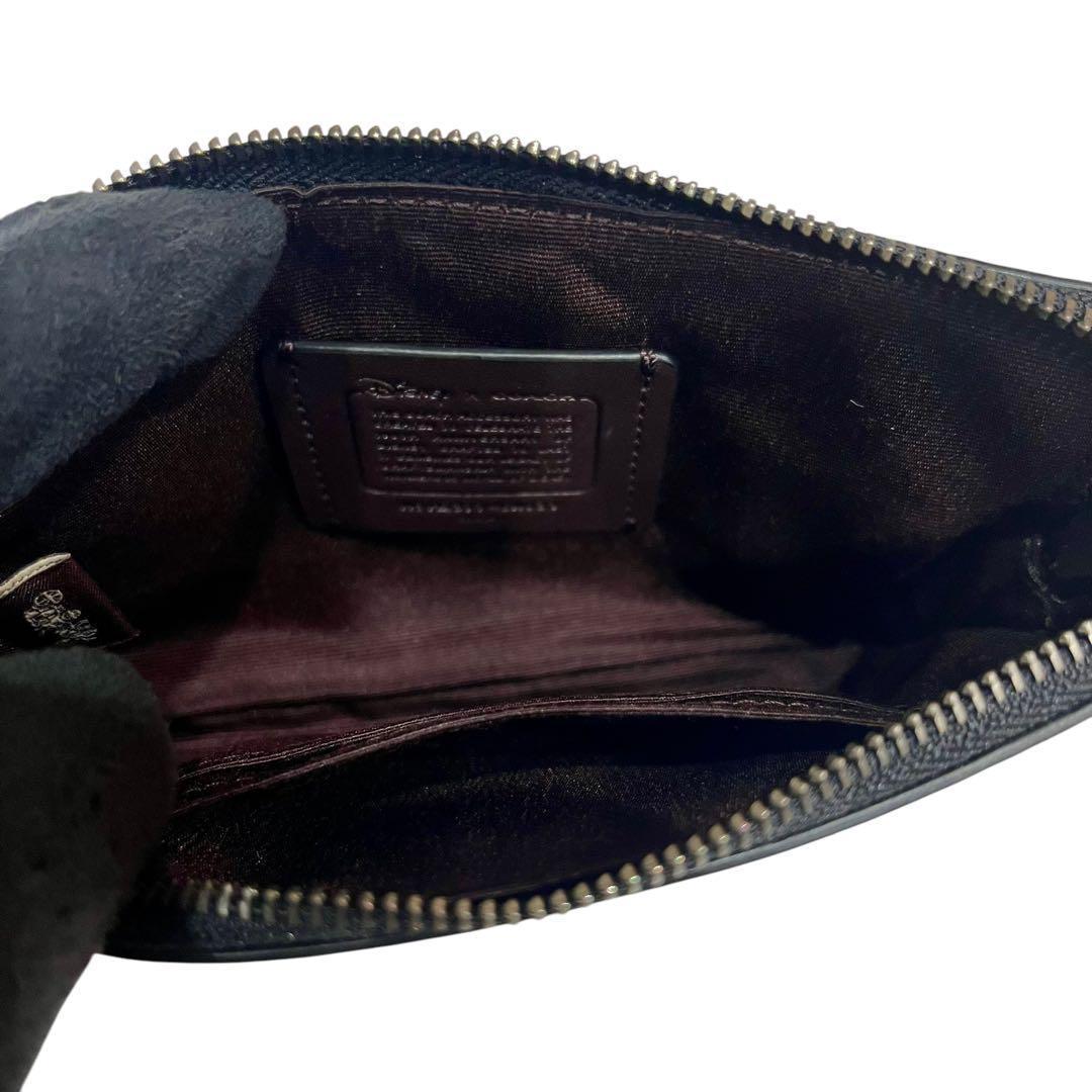 人気　コーチ COACH ポーチ ディズニー コラボ　ブラック　ケース