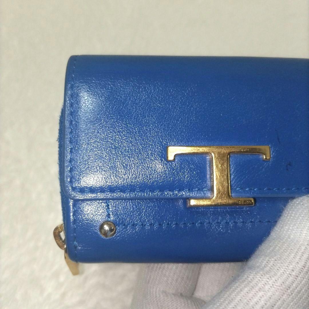 【激レア】TOD'S トッズ Tタイムレス ゴールド金具 レザー ケース
