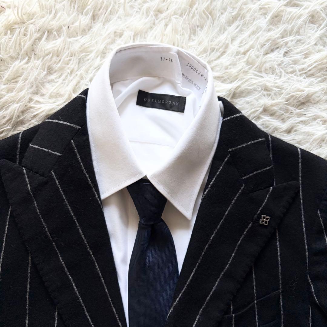 <美品>TAGLIATORE×ブリッラ ブラック ウール スーツ サイズ42