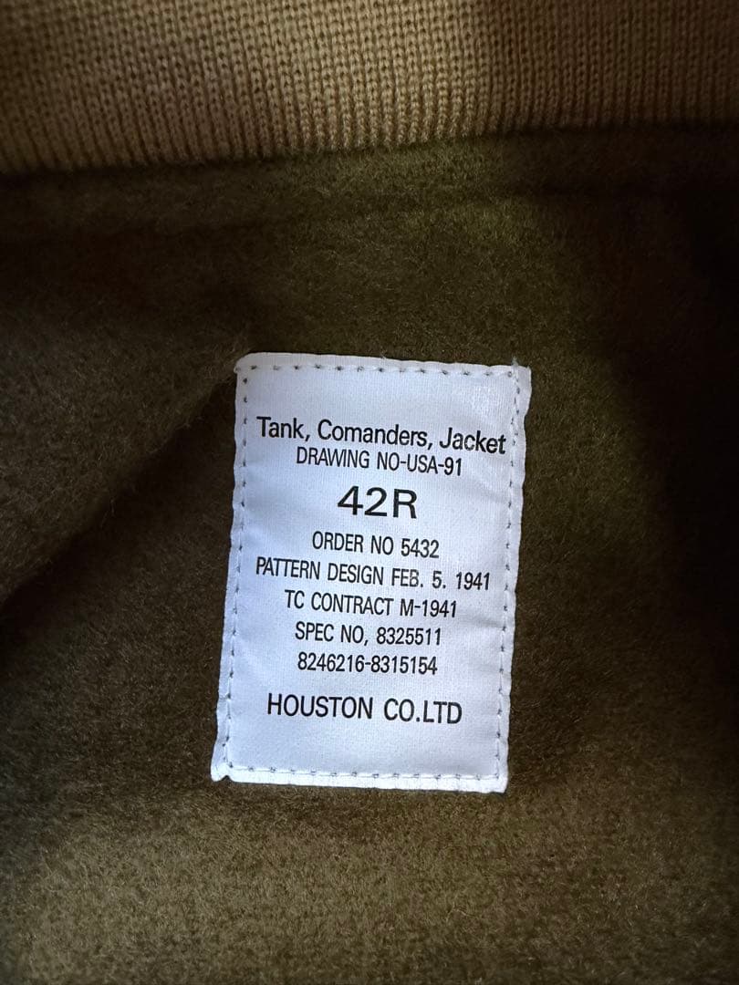 ダ*ス様 HOUSTON タンクコマンダージャケット 42R TANK COMA