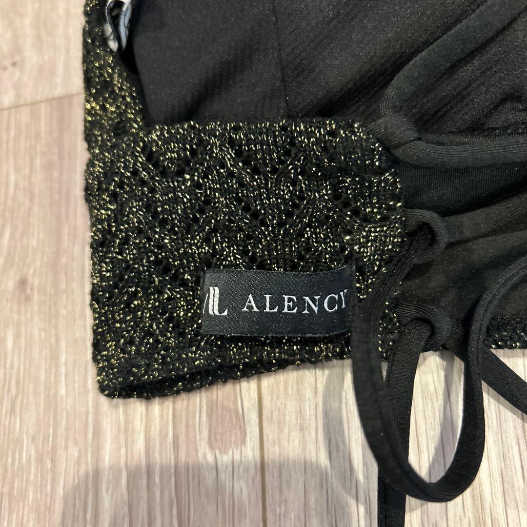 ALENCY ブラックラメ セパレート水着