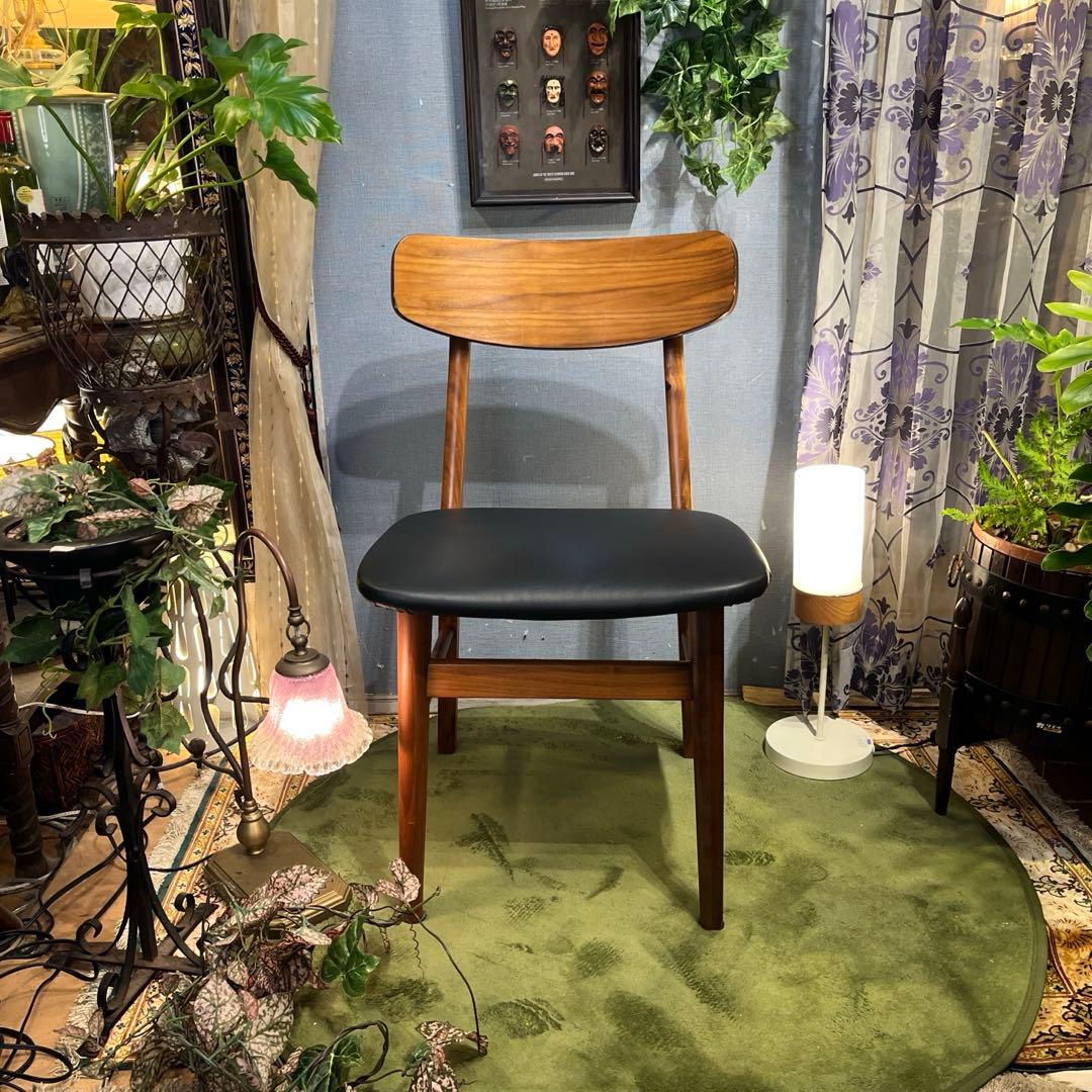 黒ぶたどん 　￼Sale 2脚セット　ウォールナット　北欧ST チェア