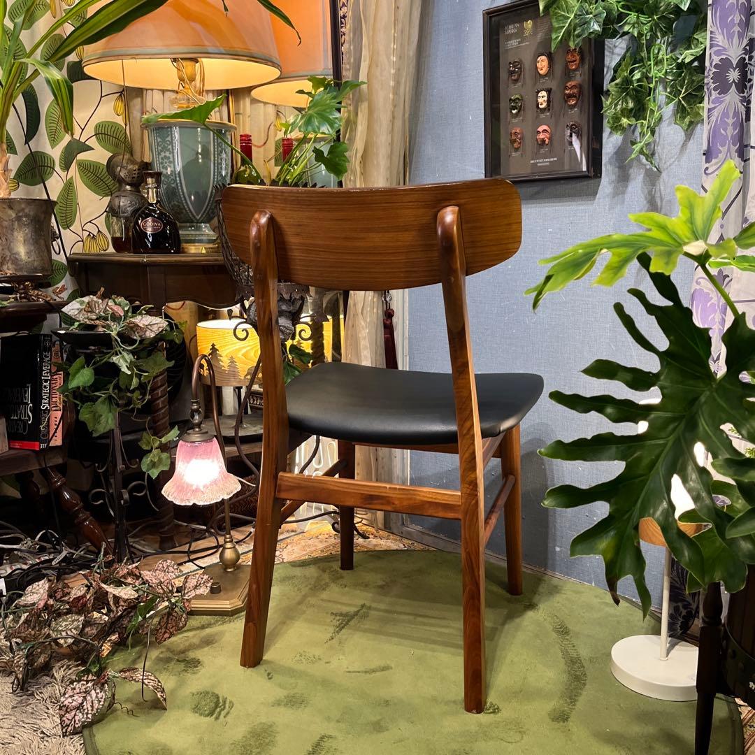 黒ぶたどん 　￼Sale 2脚セット　ウォールナット　北欧ST チェア