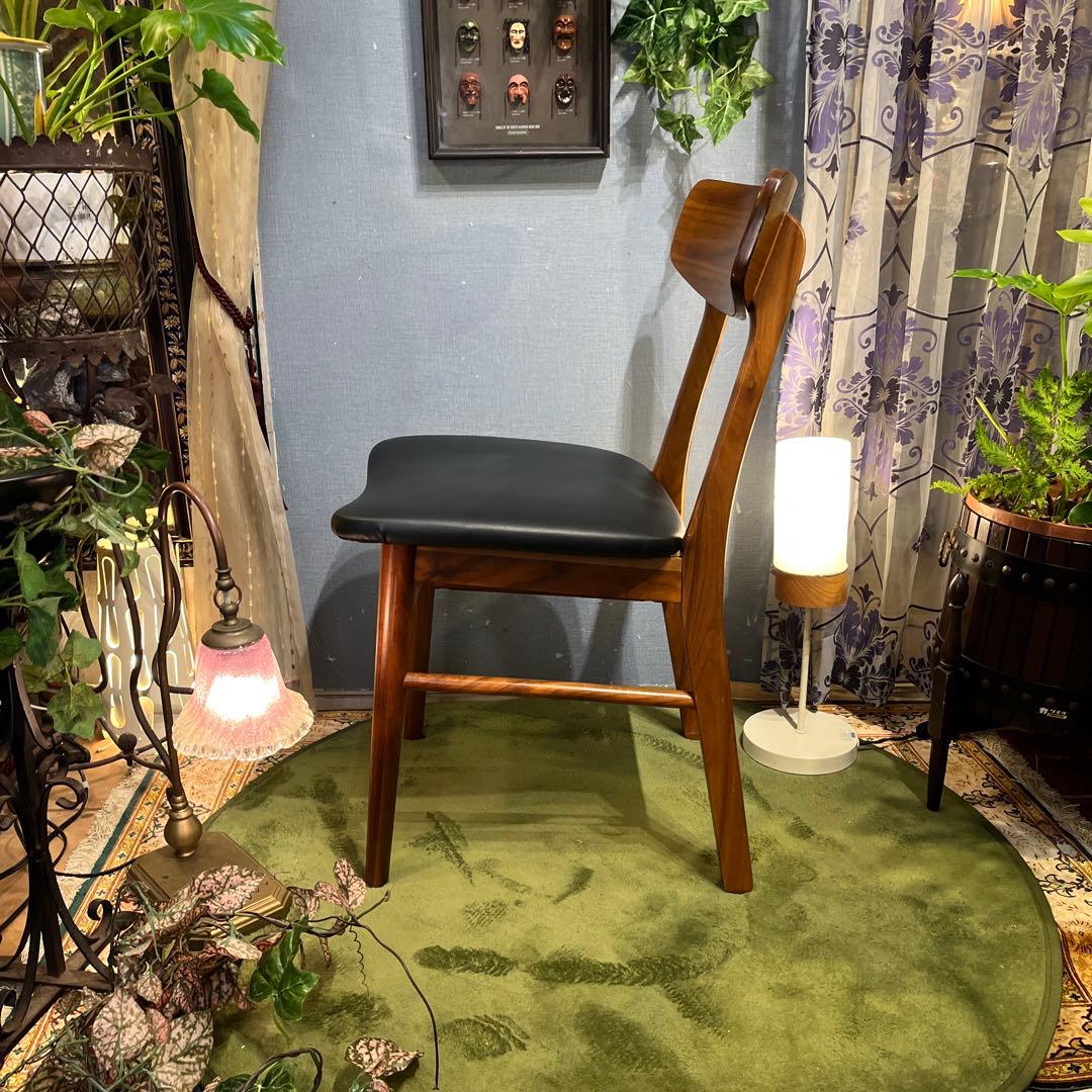黒ぶたどん 　￼Sale 2脚セット　ウォールナット　北欧ST チェア