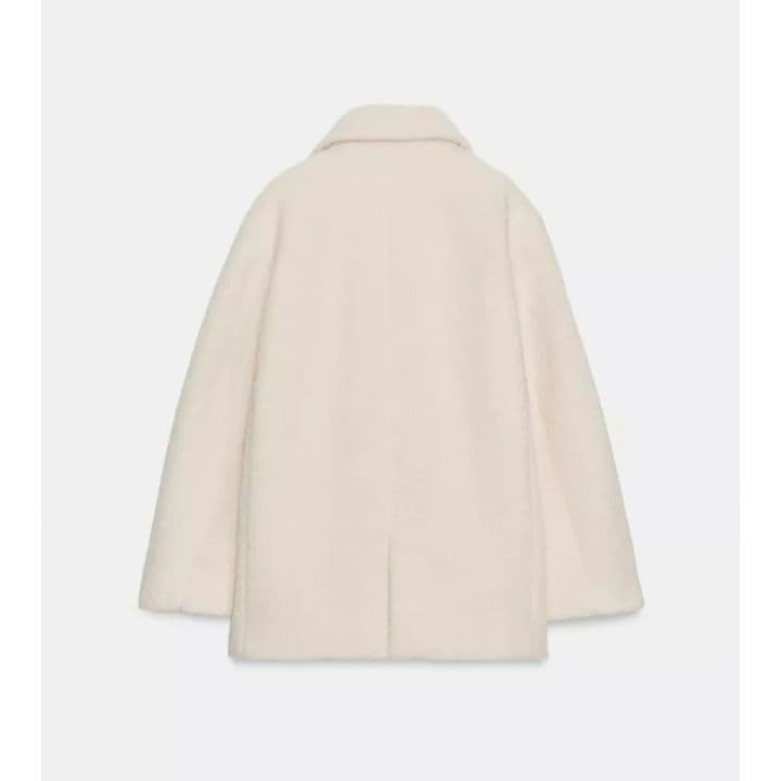 最安値 ZARA ブークレダブルブレストミディ丈コート XS エクリュ 完売品