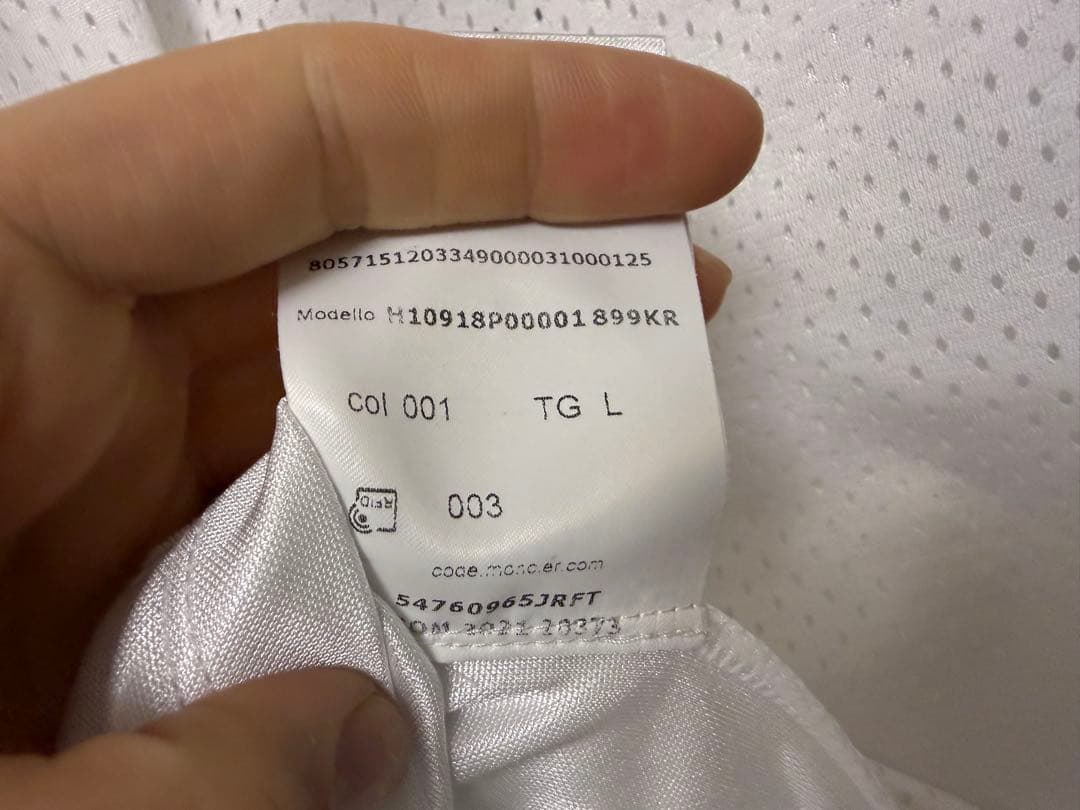 モンクレール　MONCLER ホワイトメッシュタンクトップ