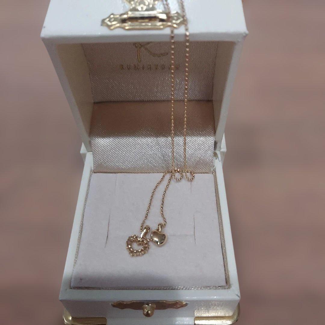 K18ハート型ペンダント ネックレス