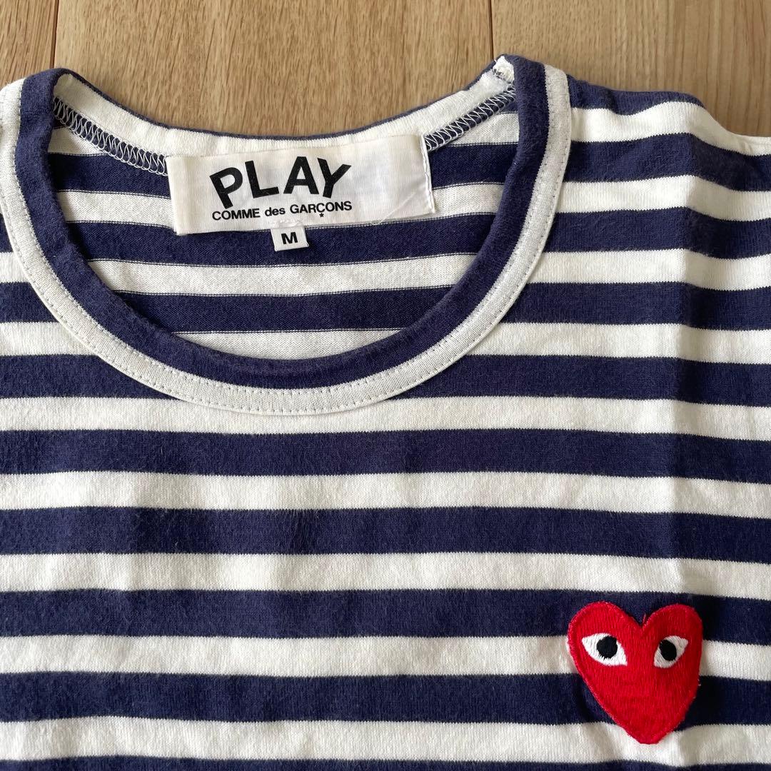 コムデギャルソン ボーダー ネイビー M ロンT