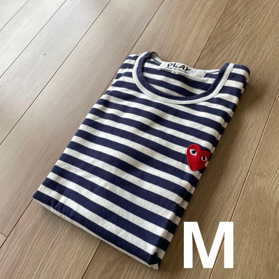 コムデギャルソン ボーダー ネイビー M ロンT