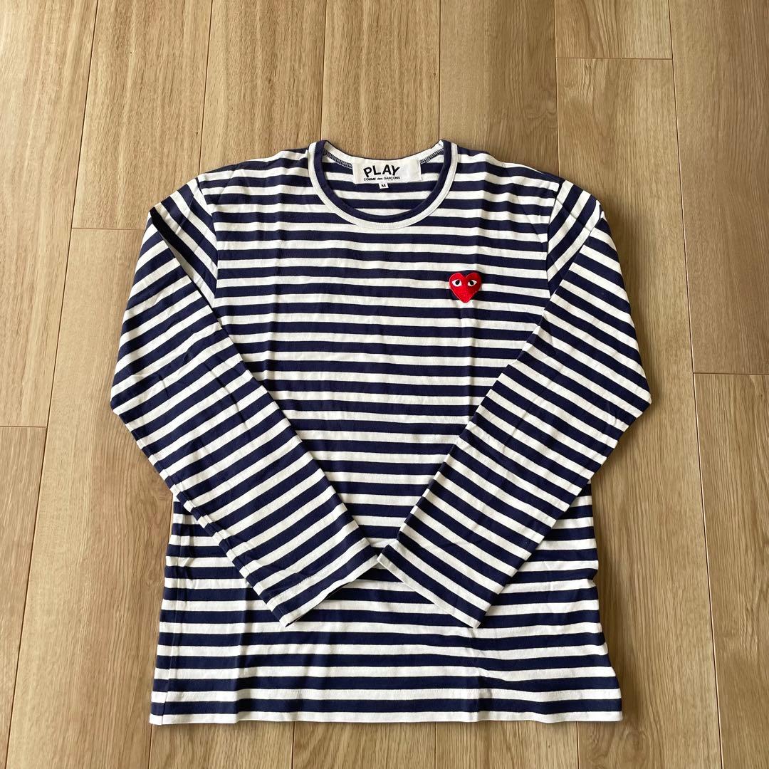 コムデギャルソン ボーダー ネイビー M ロンT