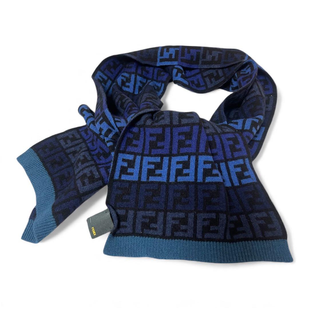 フェンディ　メンズ　マフラーと手袋 セット　ズッカ柄