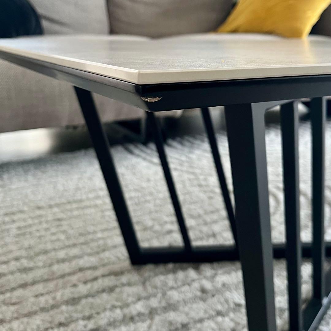 ライトグレー セラミック テーブルセンター