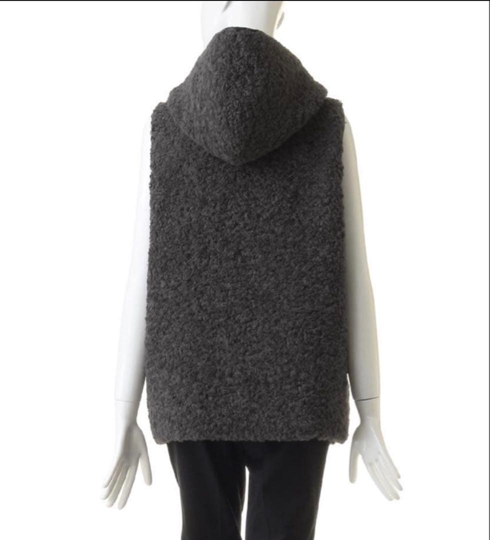 three dots スリードッツ プードルボア フーディベスト